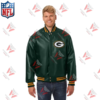 Men's Green Bay Packers Green Leather Jacket
