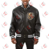 Men's Vegas Golden Knights Black Leather Jacket