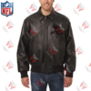 Men's Minnesota Vikings Black Leather NFL Jacket