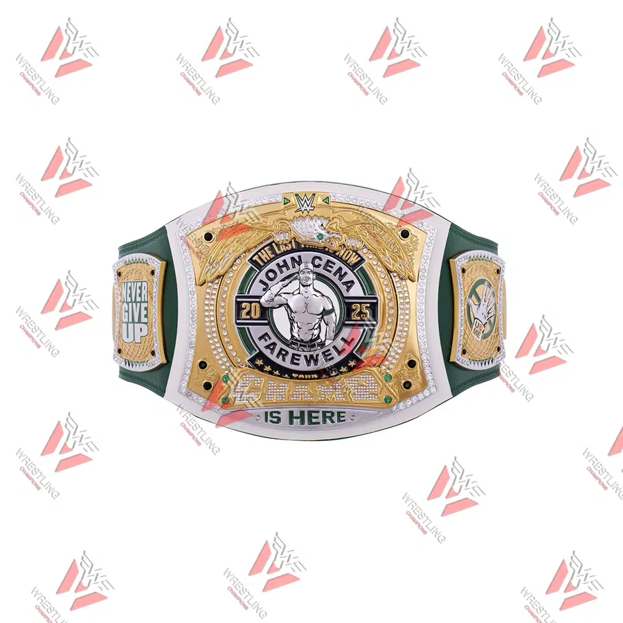 John Cena Farewell 2025 Green Spinner Wrestling Championship Replica Belt - Newark Smackdown
